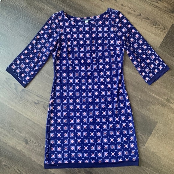 Tommy Hilfiger Dresses & Skirts - Tommy Hilfiger navy geometric patterned shift dress size 6